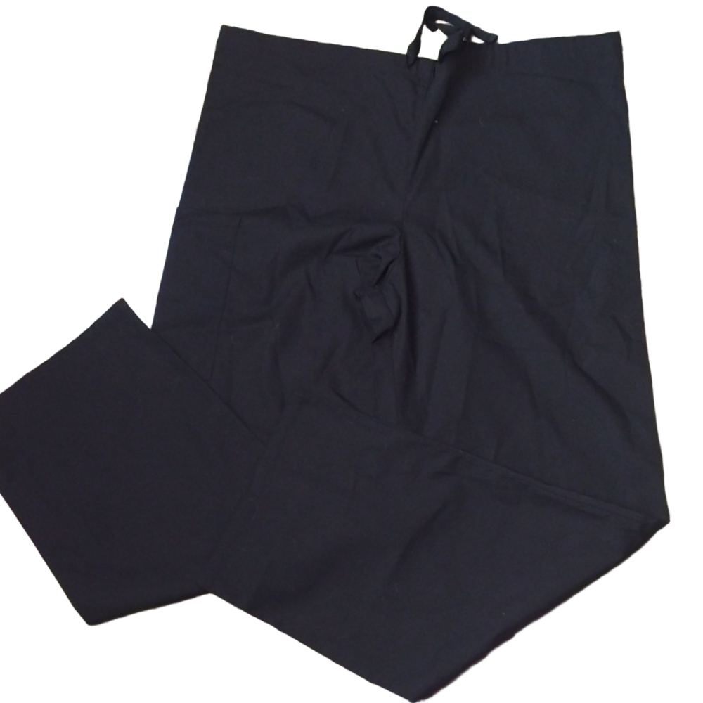 Adar black unisex scrub pants size large